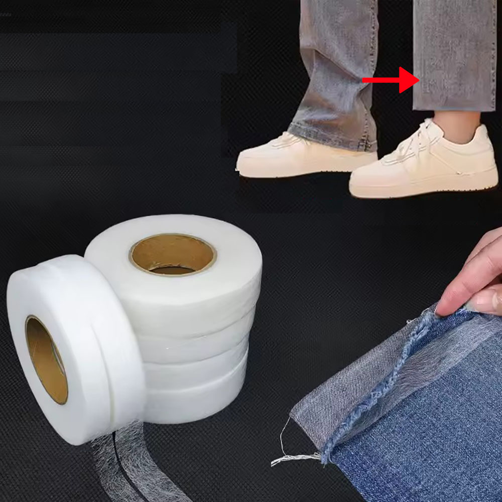 Hem Tape Fusible - Cinta autoadhesiva para doblar el dobladillo