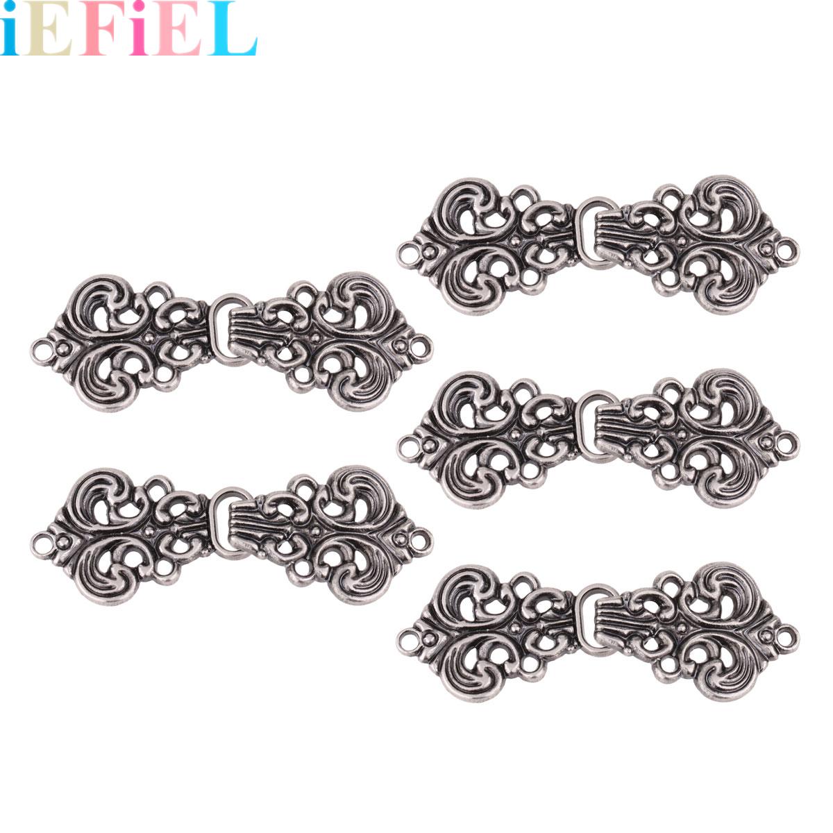 Hook Eye Fastener - 5 pares de botones decorativos con