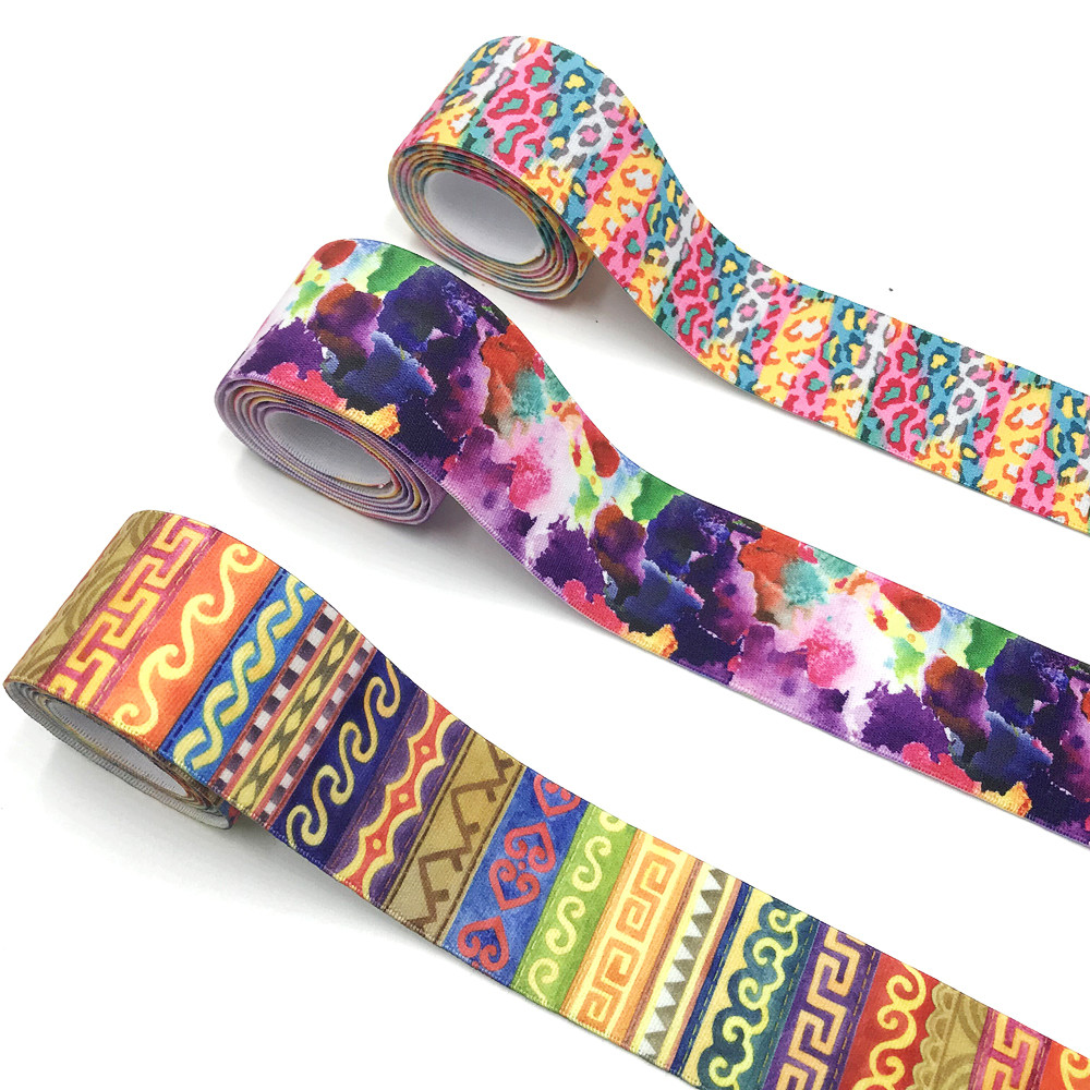 Sewing Tie Dye - 5 metros/lote 25/38MM leopardo Tie-Dye estampado