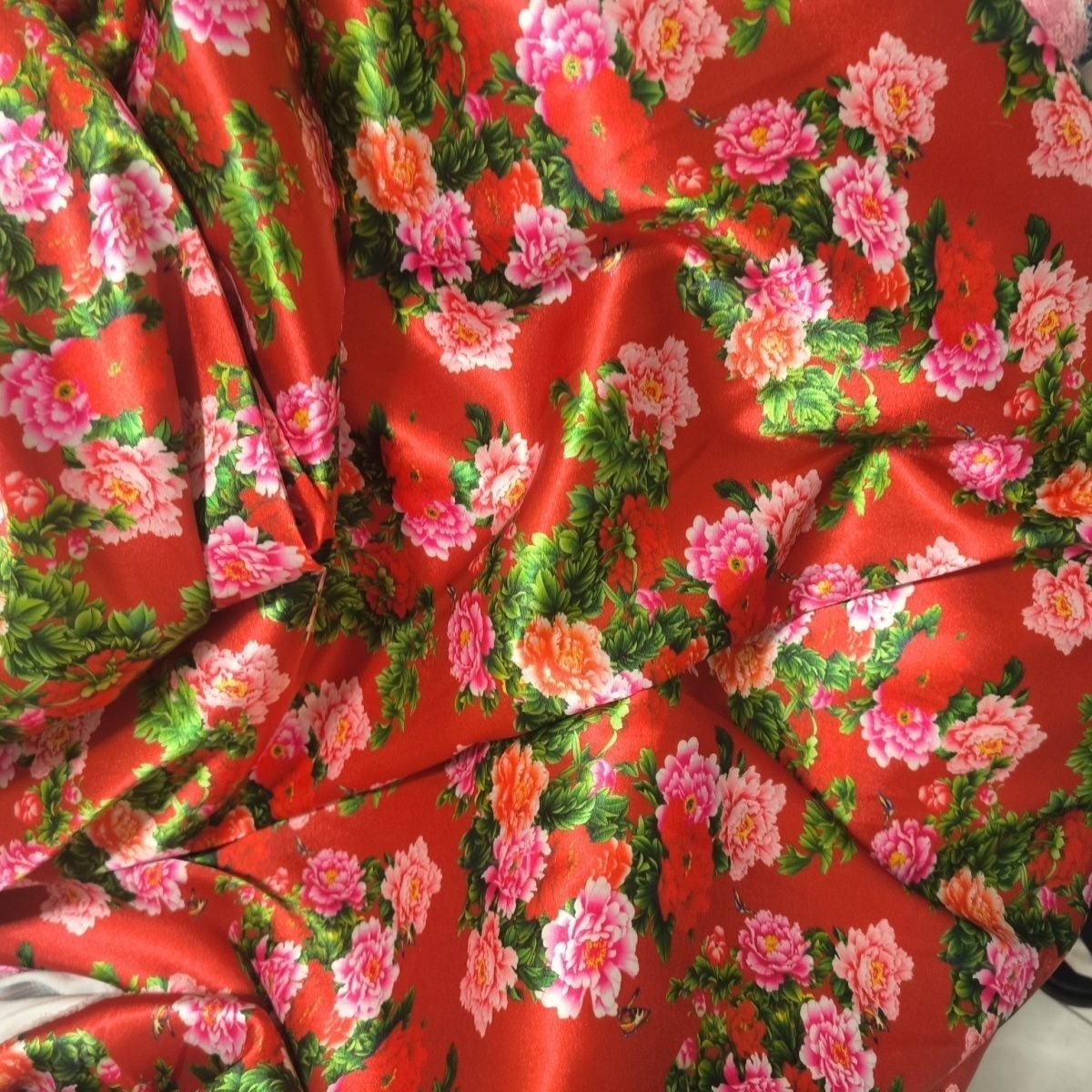 Sewing Textiles - Tela satinada de acetato con estampado