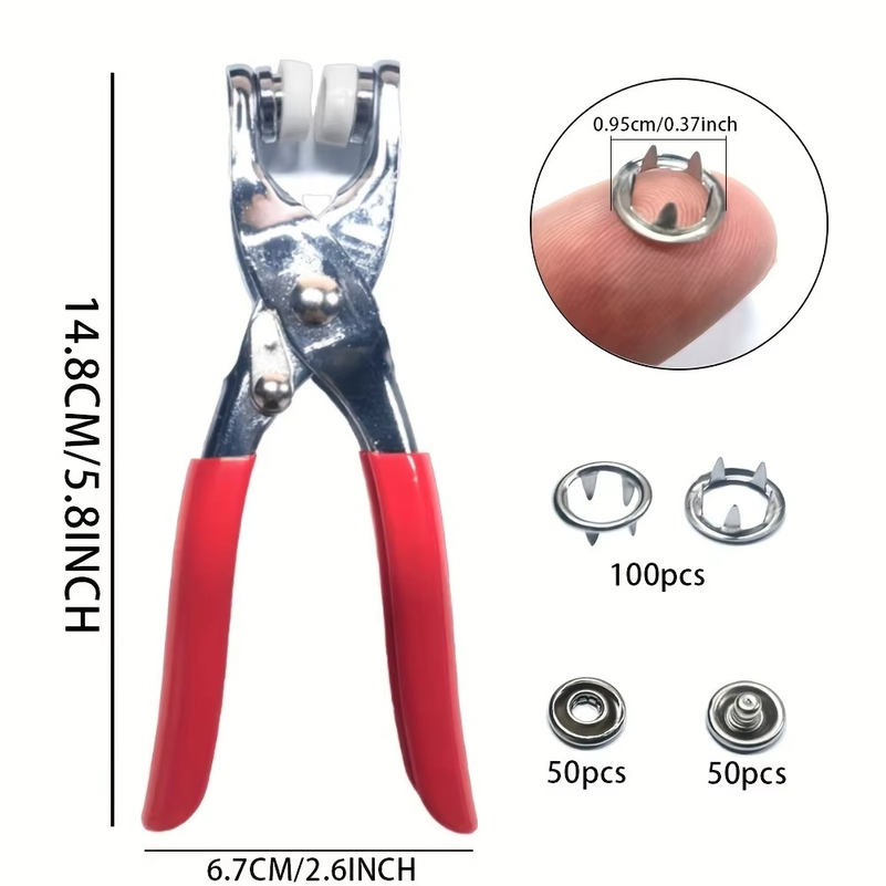 200 botones metálicos para cos - Snap Button Plier reseña y precio