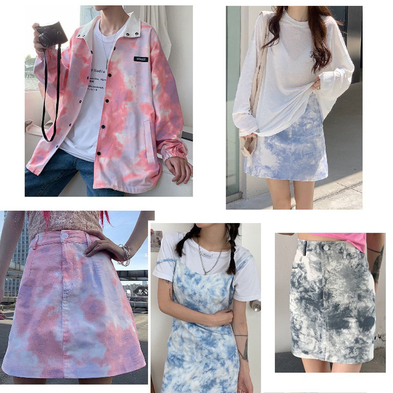 Tela vaquera lavada teñida anu - Sewing Tie Dye reseña y precio