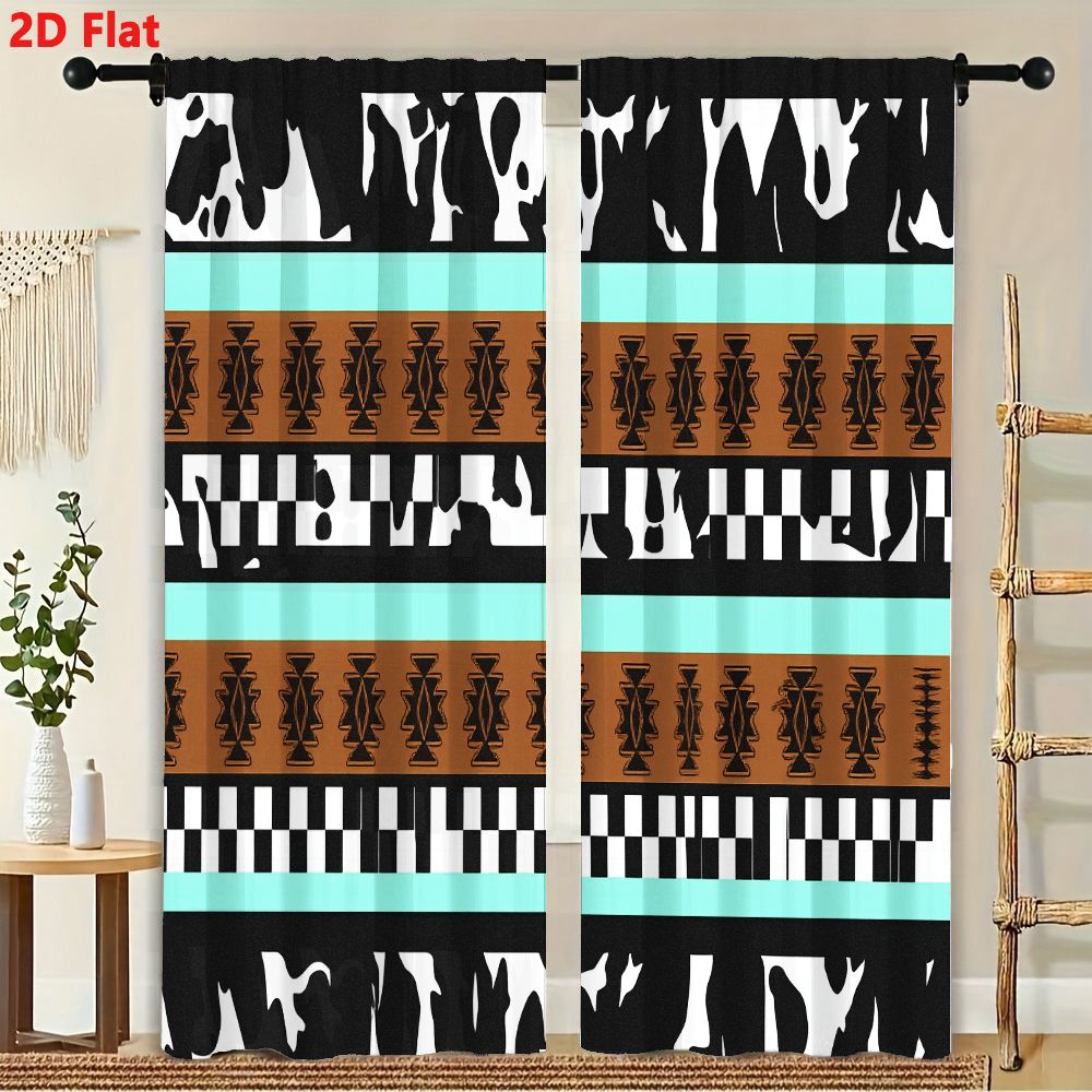 2 Cortinas con Patrón Tribal A - Century Textile & Sewing Supply By Owner reseña y precio