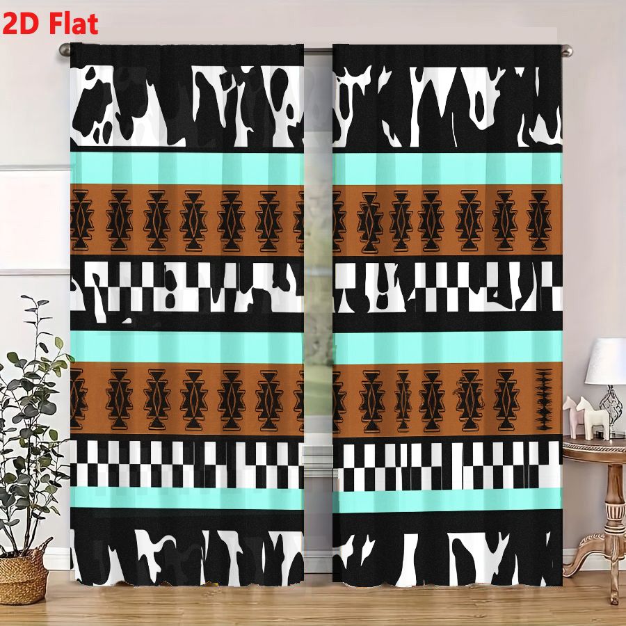 2 Cortinas con Patrón Tribal A - Century Textile & Sewing Supply By Owner reseña y precio