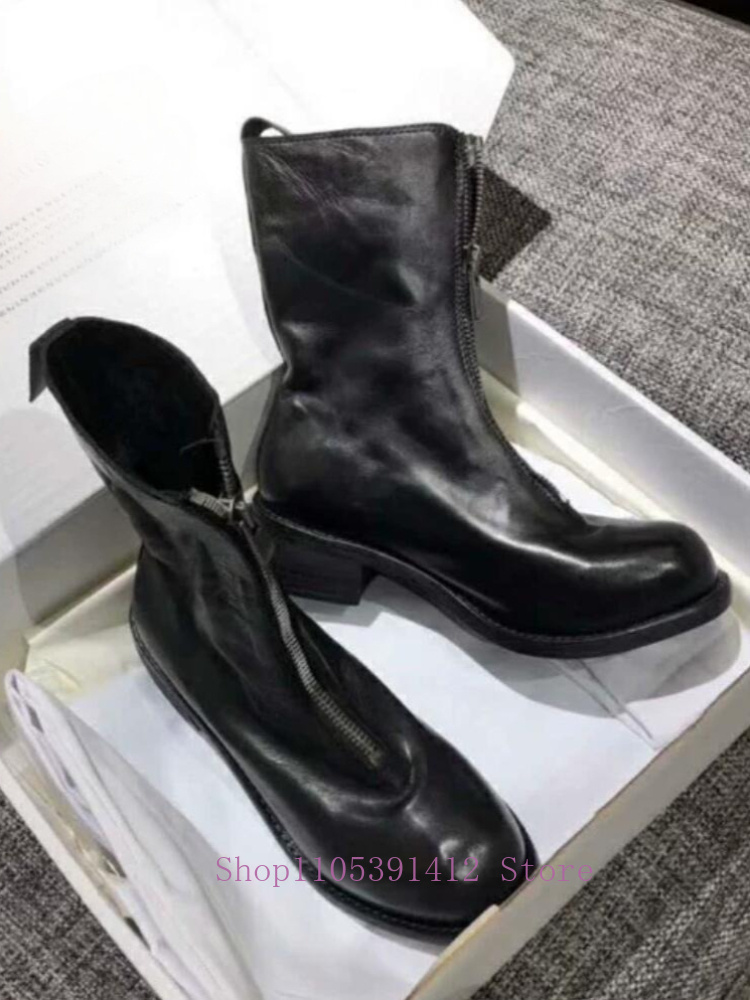 Zapatos de Hombre de Lujo, Bot - Sewing Front Zipper reseña y precio
