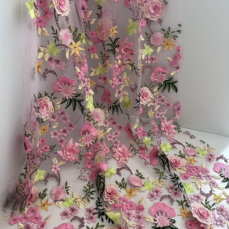 Tela de tul bordada con flores - Sewing Textiles reseña y precio