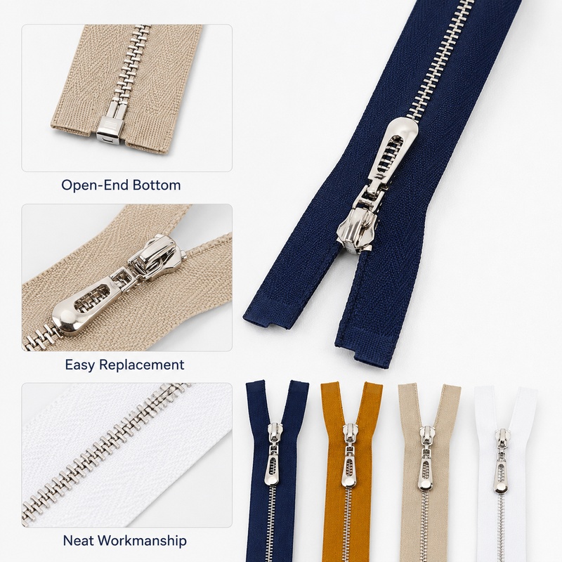 5 piezas 3 #   Cremallera metá - Sewing Front Zipper reseña y precio