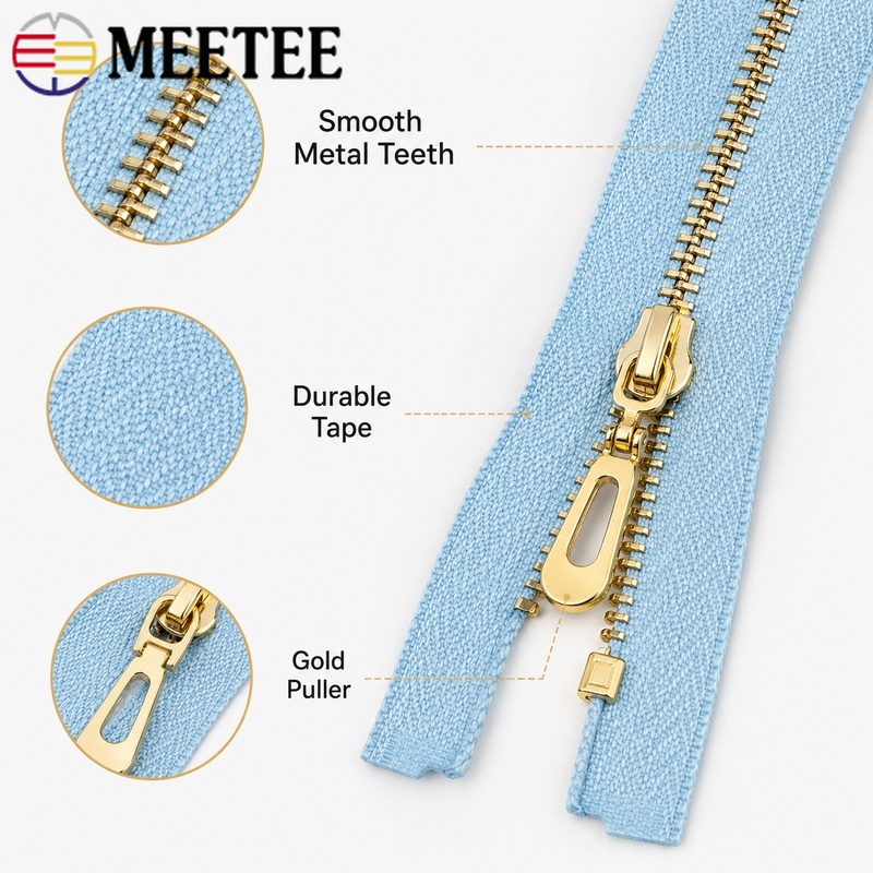 5 piezas 3 #   Cremallera metá - Sewing Front Zipper reseña y precio