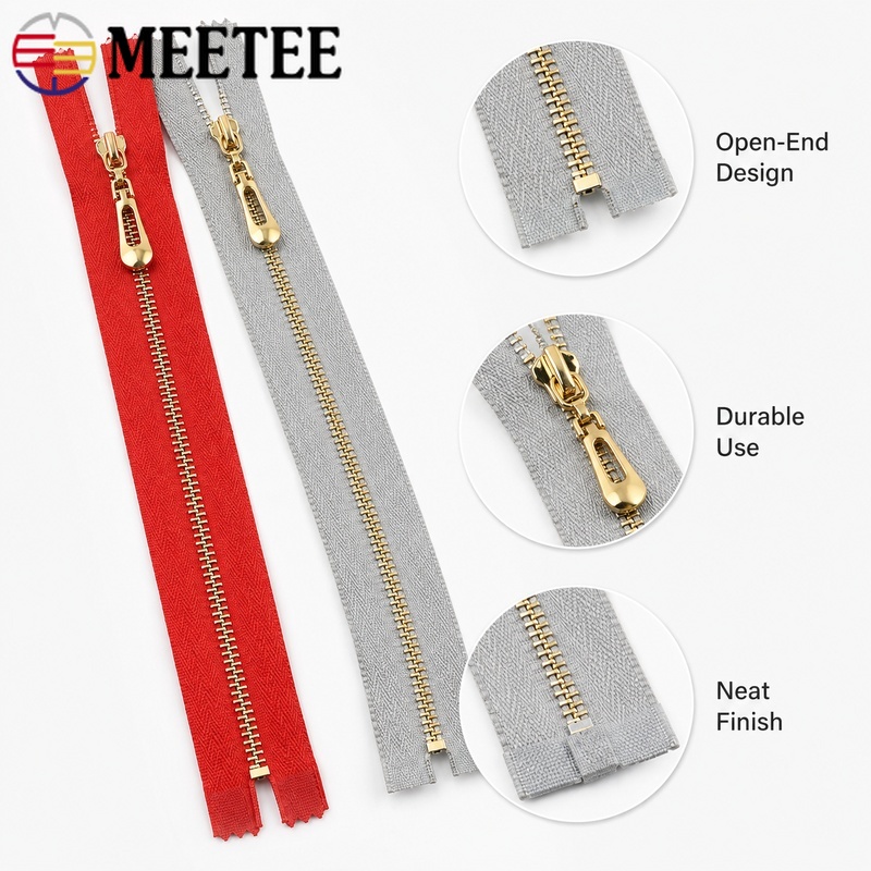 5 piezas 3 #   Cremallera metá - Sewing Front Zipper reseña y precio
