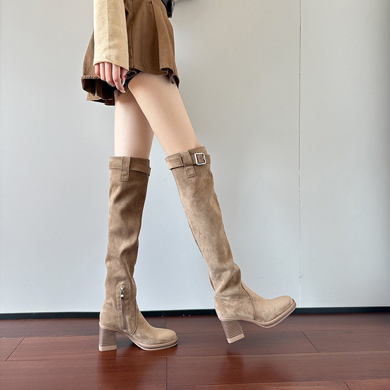 Botas hasta la rodilla de tacó - Sewing Nylon reseña y precio