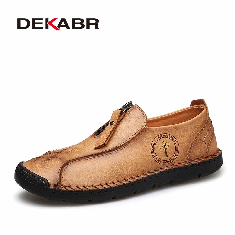 DEKABR, calzado casual de cuer - Sewing Front Zipper reseña y precio