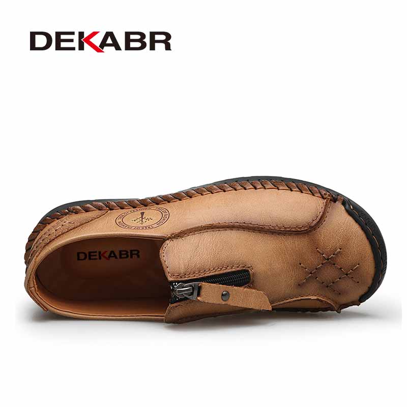 DEKABR, calzado casual de cuer - Sewing Front Zipper reseña y precio